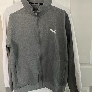 Puma nwot gray and white sweatshirt jacket